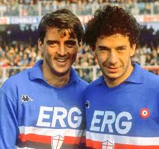 Roberto mancini, gianluca vialli et daniele de rossi. Football Memories On Twitter Sampdoria Duo Roberto Mancini And Gianluca Vialli Sampdoria Samp Blucerchiati