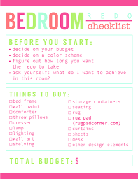 Room Redo Checklist Best Rug Pads Ever Bedroom Checklist Room Redo Girl Bedroom Decor
