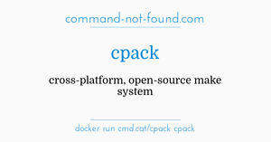 Cmake comes with a cpack module, which will automatically generate an appropriate cpack. Command Not Found Com Cpack