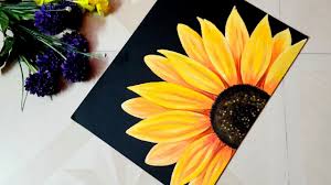 Sunflower Painting By Acrylic Colour Step By Step Sunflower Painting Very Easy For Beginners Youtube Simple sunflower drawing google search college appt in 2019. sunflower painting by acrylic colour step by step sunflower painting very easy for beginners