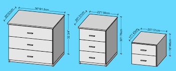 Standard kitchen cabinet dimensions chart: Bedside Tables Types And Measurements