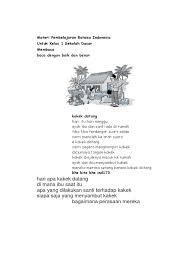 Materi baca kelas 1 sd. Materi Pembelajaran Bahasa Indonesia Untuk Kwelas 1 Sd Pdf