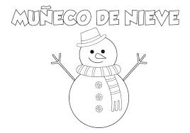 Muñeco De Nieve Para Colorear Facil