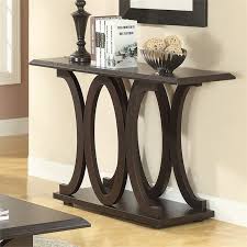 Item will be shipped in 2 packages. Coaster C Shaped Console Table In Cappuccino 703149