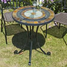 Round Bistro Table 60cm Garden Patio Furniture Outdoor Balcony Mosaic Decoration