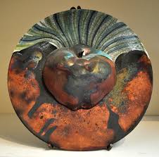 David Cohen Raku Apple Plate 1 Tantallon Studios Seramik