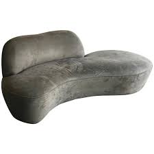 Vladimir kagan sofa 1950s luxury for directional serpentine at 1stdibs 3d korduda rare double l facing by custom seating shorty with arm curved ottoman in pierre frey lambswool velvet america. Vladimir Kagan Zoe Freeform Sofa Organic Modernist Microfiber For Sale At 1stdibs