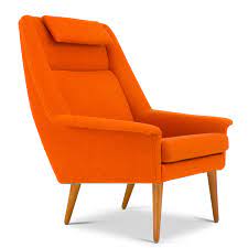 Find this pin and more on vintage by priscilla bomilcar. Orange Mid Century Danish Lounge Chair By Folke Ohlsson 102435
