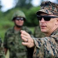 U.S. Marine Corps Gunnery Sgt. Adam Clements explains