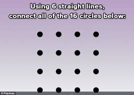 Nine dots are placed in three rows of each three dots, as shown in the picture. Internet Brain Teasers Can Be Solved By Just 1 In 5 Daily Mail Online
