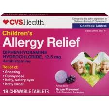 Cvs Health Children S Allergy Relief Grape Dissolving Diphenhydramine Antihistamine Tablets 36 Ct With Photos Prices Reviews Cvs Pharmacy