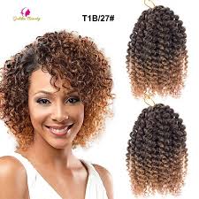 8inch 3pcs Pack Curly Crochet Hair Extension Ombre Blonde Curly Crochet Hair Styles Cheap Braiding Hair Braids With Extensions