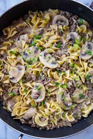 Mary berry's beef stew with mushrooms is smart enough to serve for a dinner party. One Pot Rich Creamy Ground Beef Stroganoff Noodles The Kitchen Magpie