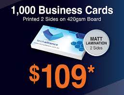 With quantities such as 1,000, you'll have plenty of business cards on hand to give to customers, clients, and business contacts. 1000 X Business Cards 420gsm Matt Lamination