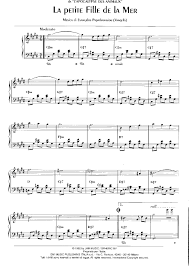 Partitura La Petite Fille De La Mer Partition Piano Gratuite Fille Petite Fille
