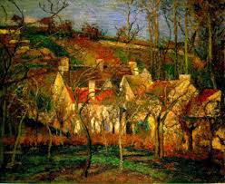 Camille pissarro was a french artist. Rote Dacher Ecke Eines Dorfes Winter 1877 Von Camille Pissarro 1830 1903 United States Museumsqualitat