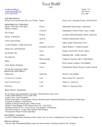 acting resume  tova wolff director