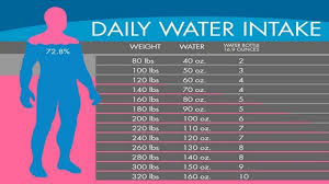 Water Chart Exectly How Much Water You Need To Drink To Lose