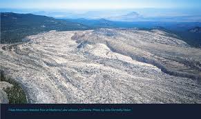 Glass Mountain obsidian flow at ...