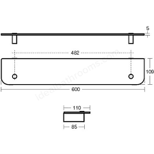 I will actually use the 600mm on my wimberley gimbal head rather than my rrs. Ideal Standard Concept 600mm Glass Shelf Bracket Chrome Ideal Bathrooms