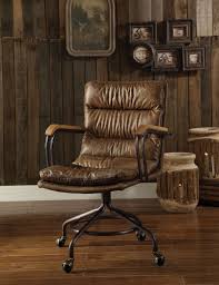 Harith Executive Office Chair In Vintage Whiskey Top Grain Leather Acme Furniture 92416 Executive Office Chairs Leather Office Chair Acme Furniture