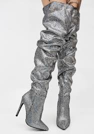 Would best fit a size 6 or 6.5. Privileged Sequin Over The Knee Boots Dolls Kill