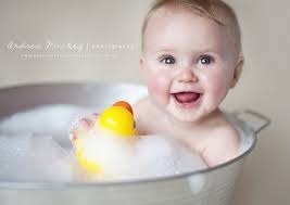 Post Cake Smash Bath Pictures Baby Bath Tub Newborn Bath Photography