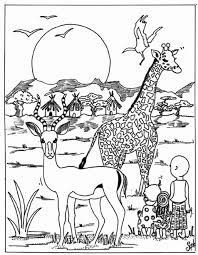 wild animal coloring pages best for kids safari animals giraffe coloriage de signe premiers soins