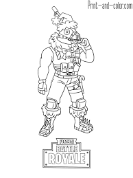 Fortnite Battle Royale Coloring Page Sgtwinter Skin Tryybache