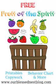 Free Fruit Of The Spirit Behavior Chart And Recources