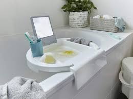 Rotho Babydesign Kiddy Wash Children S Washbasin To Be Attached To The Edge Of The Bathtub 38 7 X 38 2 X 10 Cm White Grey 20034 0314 01 Wash Basin Bathtub Unbreakable Mirror