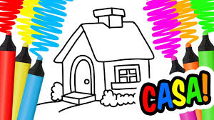 Jogos para colorir online e desenhos para imprimir e colorir. Como Desenhar E Colorir Uma Casa Vaca E Arvore Pintar E Aprender Para Criancas Youtube