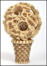 This figure is in excellent condition with no chips or cracks and excellent patina. Antiques Atlas Chinese Ivory Puzzle Ball And Stand 19th Cent