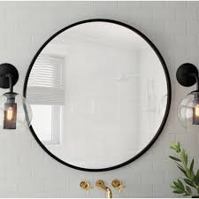 Which type of bathroom mirror do you need, and what is the right size? Modern Contemporary 24 Inch Round Mirror Allmodern