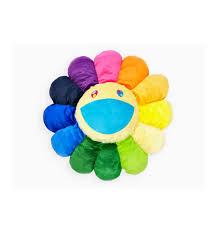 Takashi murakami flower plush 30cm or 60cm black. Takashi Murakami Flower Cushion 1 5m Rainbow White