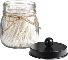 Try finding one with a sink made of copper. Amazon Com Mason Jars Bathroom Apothecary Jars Farmhouse Decor Bathroom Vanity Storage Organizer Holder Glass For Qtips Cotton Swabs Rounds Bath Salts Cotton Ball Rust Proof Stainless Steel Lid Black Home Kitchen