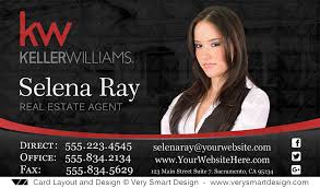Keller Williams Realty Business Cards Templates 1c Red And Black