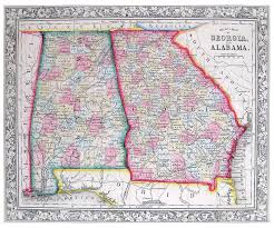 We have a more detailed satellite image of alabama without county boundaries. Antique County Map Of Georgia And Alabama Old Cartographic Map Antique Maps Digital Art By Siva Ganesh