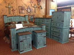 Rustic Bedroom Furniture Turquoise Aqua Finish Rustic Bedroom Furniture Southwest Furniture Furniture