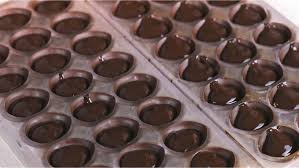 For smooth chocolates, the molds must be filled to the rim. Chocolate Moulds