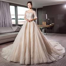 Weitere ideen zu brautkleid vintage, brautkleid, hochzeitskleider vintage. Vintage Champagner Brautkleider Hochzeitskleider 2018 A Linie Eckiger Ausschnitt 1 2 Armel Ruckenfreies Kristall Perlenstickerei Glanz