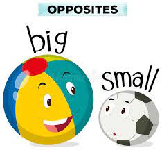 opposite words for big and small stock vector illustration english lessons kids flashcards numbers 1 30