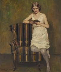 Ernst Liebermann Portrait Of A Young Woman With A Book 20th Century Art Reading Art Female Art
