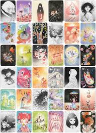 They measure 2.5 x 3.5 inches, the same size as a standard trading or collectors card. 101 Aceo Cards By Mall By May Ann Licudine Art Trading Cards Card Art Bright Art