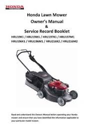 Loosen the smart drive clutch cable lock nut. Honda Lawn Mower Owner S Manual Service Record Booklet
