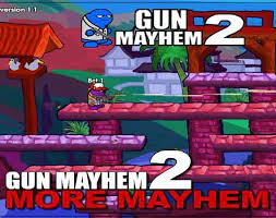 This game has a single player campaign mode, custom games and a series of challenges. Gun Mayhem 2