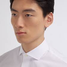 Premium white double-twisted poplin shirt