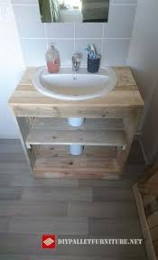 Meuble Evier Avec Palettesmeuble En Palette Meuble En Palette En 2020 Salle De Bains Palette Meuble Evier Meuble Sous Evier