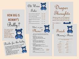 Teddy Bear Baby Shower Game Pack Magical Printable Baby Shower For Men Baby Bear Baby Shower Baby Shower Games