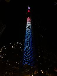 Wilshire Grand Center 4th Of July Lighting Losangeles